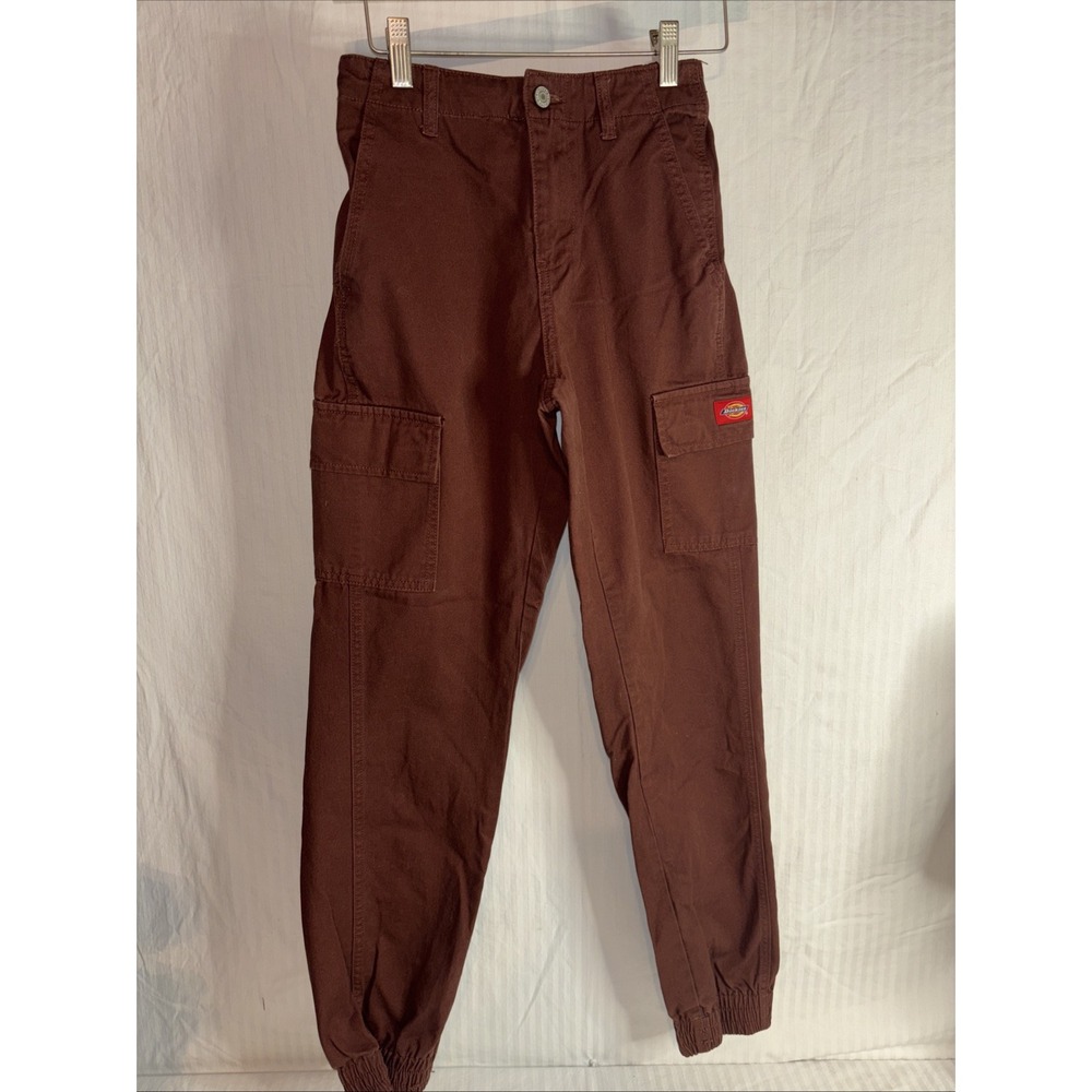 Dickies Girl Cargo Pants, Size XS – Mid Rise, Elastic Ankle Cuffs, Casual